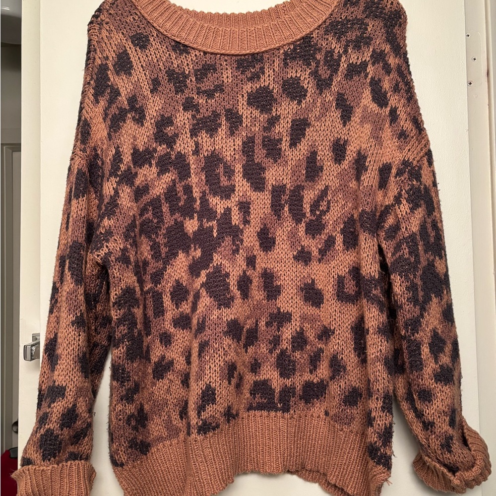 Aerie Leopard Print Sweater